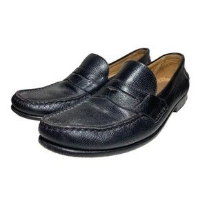 Belvedere Michelle Penny Loafer Men Size 11 D Black Leather Slip On Dress Shoes
